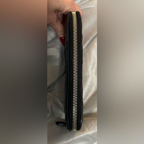 EUC, Prada Black Leather, Ruched, Long Wallet, with Paperwork - Picture 4 of 16